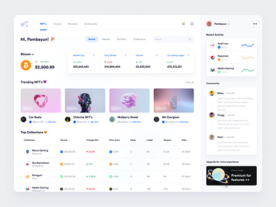 NFT's Dashboard activity background bitcoin coin collection community crypto cryptocurrency emoney etherum list market money nft payment planet portfolio premium table wallet