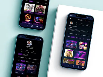 NFT Profile app design branding creative app crypto design e commerce figma graphic design mobile app modern design nft nft app ui nft website photoshop profile page ui ui app design user experience user interface ux