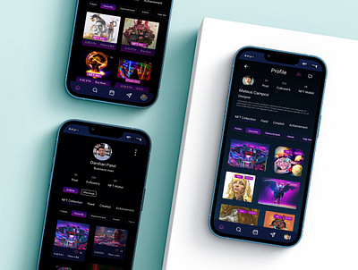 NFT Profile app design branding creative app crypto design e commerce figma graphic design mobile app modern design nft nft app ui nft website photoshop profile page ui ui app design user experience user interface ux