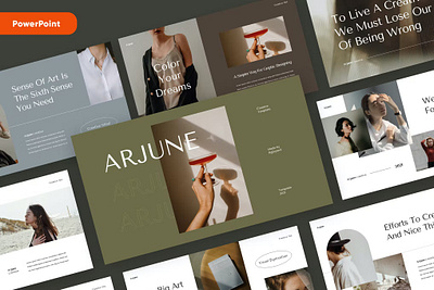 ARJUNE - Creative Powerpoint Template app branding design editorial illustration multipurpose powerpoint ppt presentation template