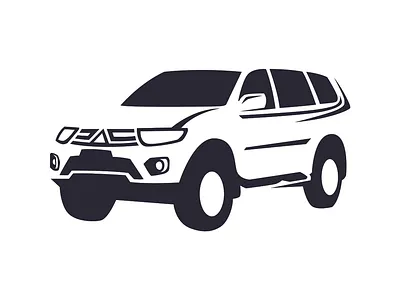 Siluet SUV black and white car design flat design illustration ilustration shadow siluet suv vector