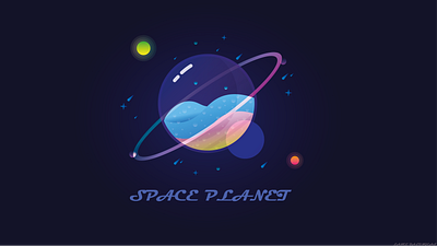 Space Planet adobe illustrator design graphic design illustration