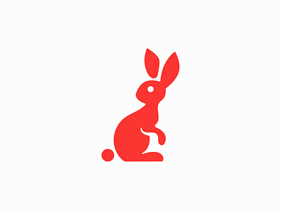 Rabbit Logo abstract animal branding bunny curves cute design gaming identity illustration kids logo mark mascot modern pet rabbit simple symbol vector