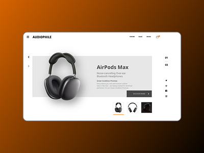 AirPods Max Wep design shot 3d animation app design branding design flat graphic design illustration inspiratin logo modern motion graphics ui vector web design