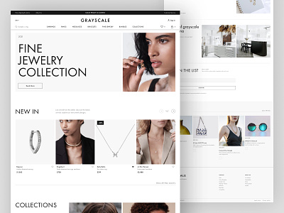 Ecommerce jewelry design ecommerce home interface design jewelry product shop online ux design web