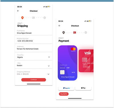 Checkout slides app checkout color design e commerce graphic design graphic interface interface typography ui uiux user interface