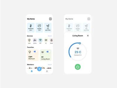 Home Control System app branding dailyui design graphic design illustration logo ui ux vector