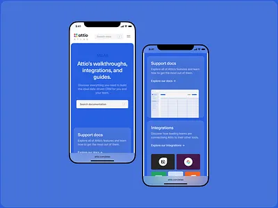 Attio – Atlas Mobile atlas attio blue branding cards clean docs documentation geometric minimal mobile responsive saas tech ui