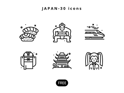 Japan asia icons illustration japan nation