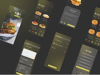 Mobile app UI/UX of an online food delivery/restaurant app 3d animation app branding design graphic design illustration logo mobile app motion graphics ui ux vector web app
