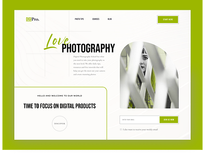 DIGIpro. | Photography Website courses digital product header hero minimal photo photo share photo shoot photography photography course photography website photos pro photography section design shoot snap social ui design web design web ui