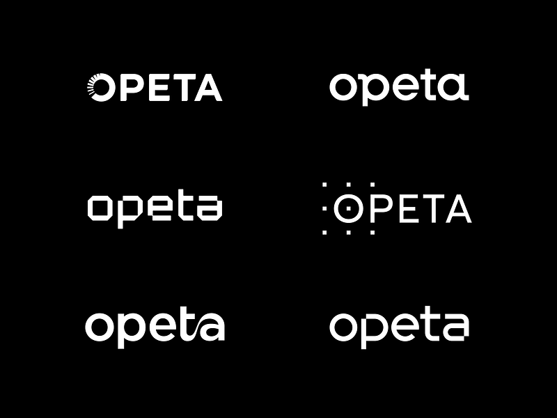 Opeta - Wordmark Logo Design Concepts ai ai logo analyse artificial intelligence brand identity brand identity designer branding data data logo lettering logo design wordmark wordmark design wordmark logo