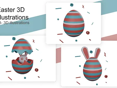 Easter Egg 3d illustrations 3d blender 3d illustration 3d model 3d modeling blender easter easter 3d easter 3d icon easter illustration lowpoly