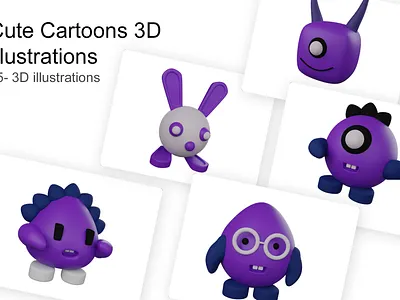 Cute Cartoons 3d illustrations cartoon illustration cute cute 3d cute 3d icon cute 3d illustration cute 3d set cute cartoons demon illustration