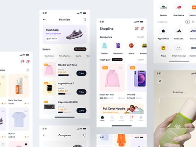 Shopline - Marketplace App UI Kit amazon branding cart component design system ebay fashion gadget mobile online shop online store shopping styleguide ui ui design ui kit ui8 uikit ux ux design