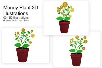 Money plant 3d illustrations 3d illustrations arcsmultidesigns money 3d money plant money plant 3d money plant 3d icon plant plant 3d