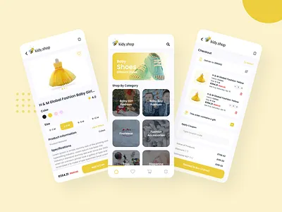 Kiddy - eCommerce Store App app app design design ecommerce ecommerce app ecommerce design ecommerce shop fashion fashion app ios app kids minimalist online store shopping ui ui design ui ux uidesign uiux ux design