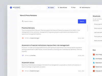 Acceniom Consulting. RSE system for French Bank analytics b2b bank bank system banking blinkagency blinkagencynet dashboard design finance fintech interface product designs rse saas ui ui ux web web design