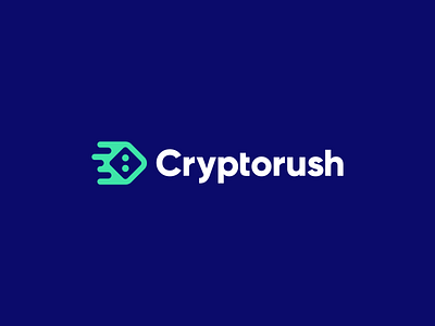 Cryptorush bet blockchain branding casino crypto design dice gaming geometric identity logo slots symbol table games
