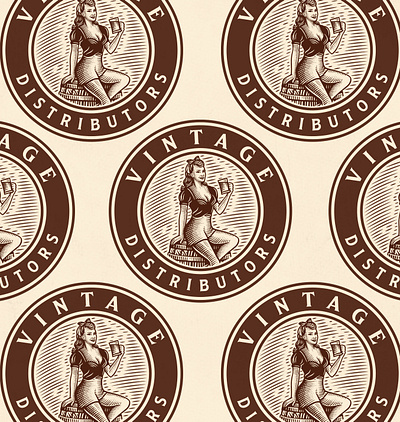 Vintage distributors branding graphic design illustration logo