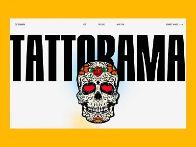Tattoorama NFT Homepage blockchain design illustration minting nft nft art tattoo tattoo art ui design web design website