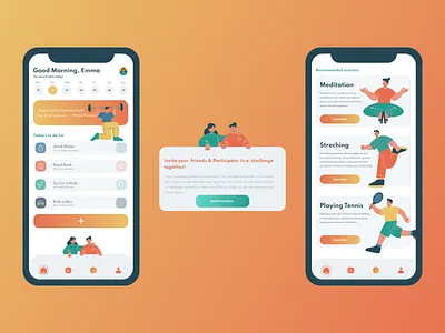 Habit Tracker App activities app app design design figma hab habit tracker habits home page main page mobile application motivation to do list ui ui design user experience design ux ux design uxui xd