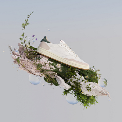 POMPEII & Sustainability 3d branding cgi details eco illumination nature pompeii rendering shading shoe sneakers sustainability