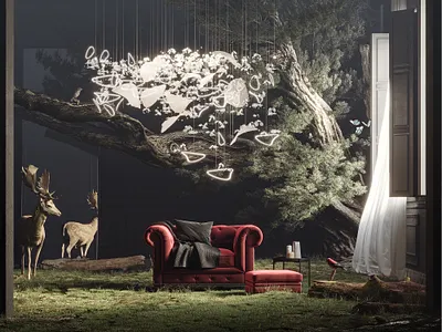 FUTURE & NATURE // Full CGI 3d architecture branding cgi corona details future interior nature quixel render rendering sketchfab