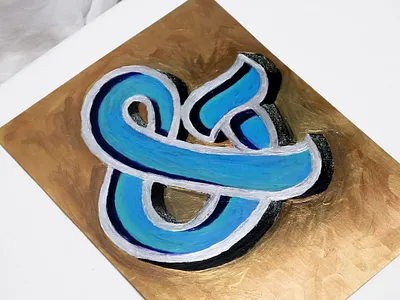 Shiny, hand-painted ampersand ampersand hand lettering hand painted handlettering lettering signpainting typography