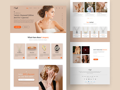 Orgh - Jewellery Shop Website art design branding clean e commerce e shop ecommerce fashion jewellery jewelry landing page layout minimal onlineshop product design ui ui design ux web design website website design