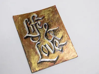 Life and Love calligraphy hand lettering hand painted handlettering lettering typography