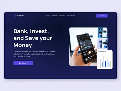 Multibank - Fintech Hero Section fintech herosection landingpage productdesign ui uidesign uxdesign