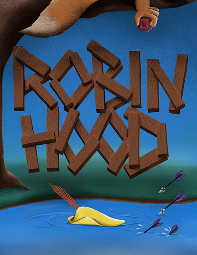 Robin Hood disney hand lettering lettering procreate typography