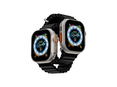 Apple Watch Ultra Mockup #2 apple apple watch ultra free mockup psd showcase smart watch