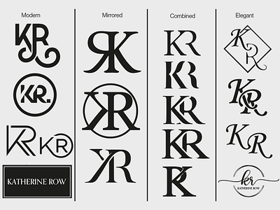 Logo Ideation - Katherine Row branding design graphic design illustration logo typography vector