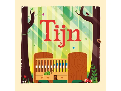 Birth card birth card forest illustration korok trees zelda