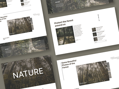 NATURE - Protect Forests Landing Page ui web design