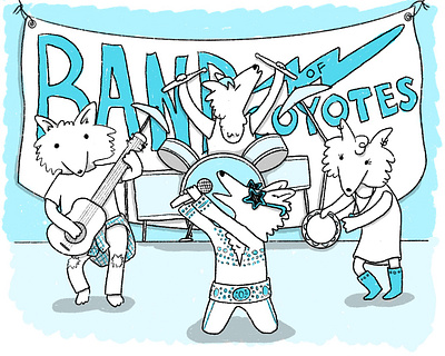 Band of Coyotes design digital illustration illustration procreate