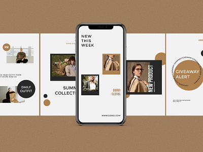 ELMA Instagram Story Template brand clothing design fashion instagram instagram story layout layout design minimalist product story template template design templates