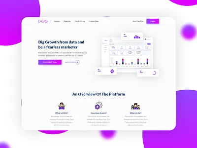 DiGG Website Design 3d animation branding cinema4d design free file graphic design illustration logo ui ux vector web design