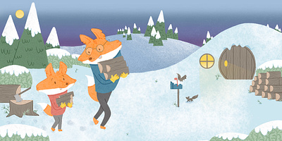 Fox's Big Day design digital illustration illustration procreate
