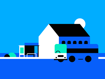 Beach Road art design illustration minimal vector