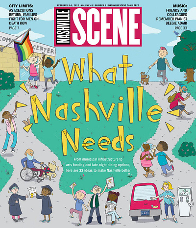 Nashville Scene design digital illustration illustration procreate typography