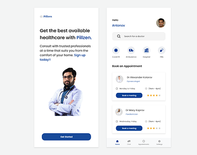 Pillzen (A Medical UI exploration) adobexd design minimal typography ui ux