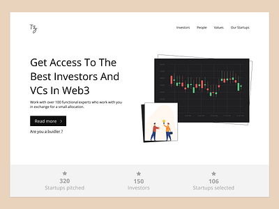 Web3 website hero section adobe design designer figma investor typography ui uiux ux web3 webdesign website