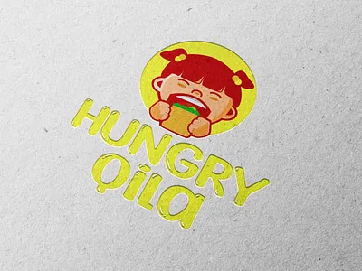 Character Logo for Hungry qila branding graphic design logo