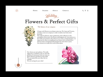 Wedding Flowers Web Header🌹🌹 bitmatestudio bouquet flower shop flowers garden gardening gift plant shop ui ux wedding