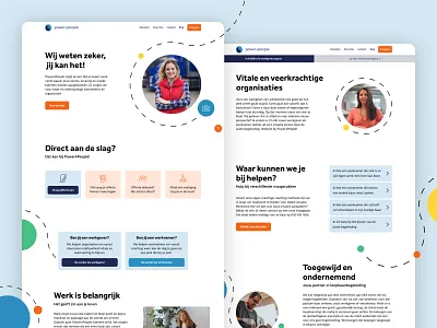 Power4People website design buttons cards color dutch icon menu path people ui ux website website design