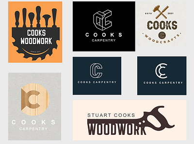 Woodwork Logo Ideation branding design graphic design illustration logo typography vector