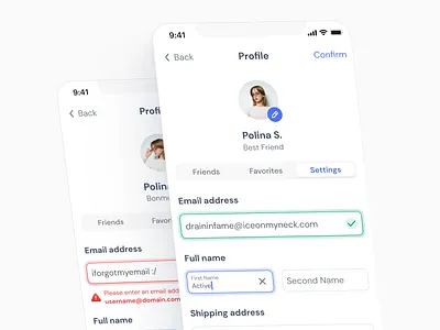 Profile Settings Mobile App / Inputs & Controls app settings change avatar create profile design edit profile forms inputs mobile app preferences profile selection profile settings segmented control social ui user profile ux